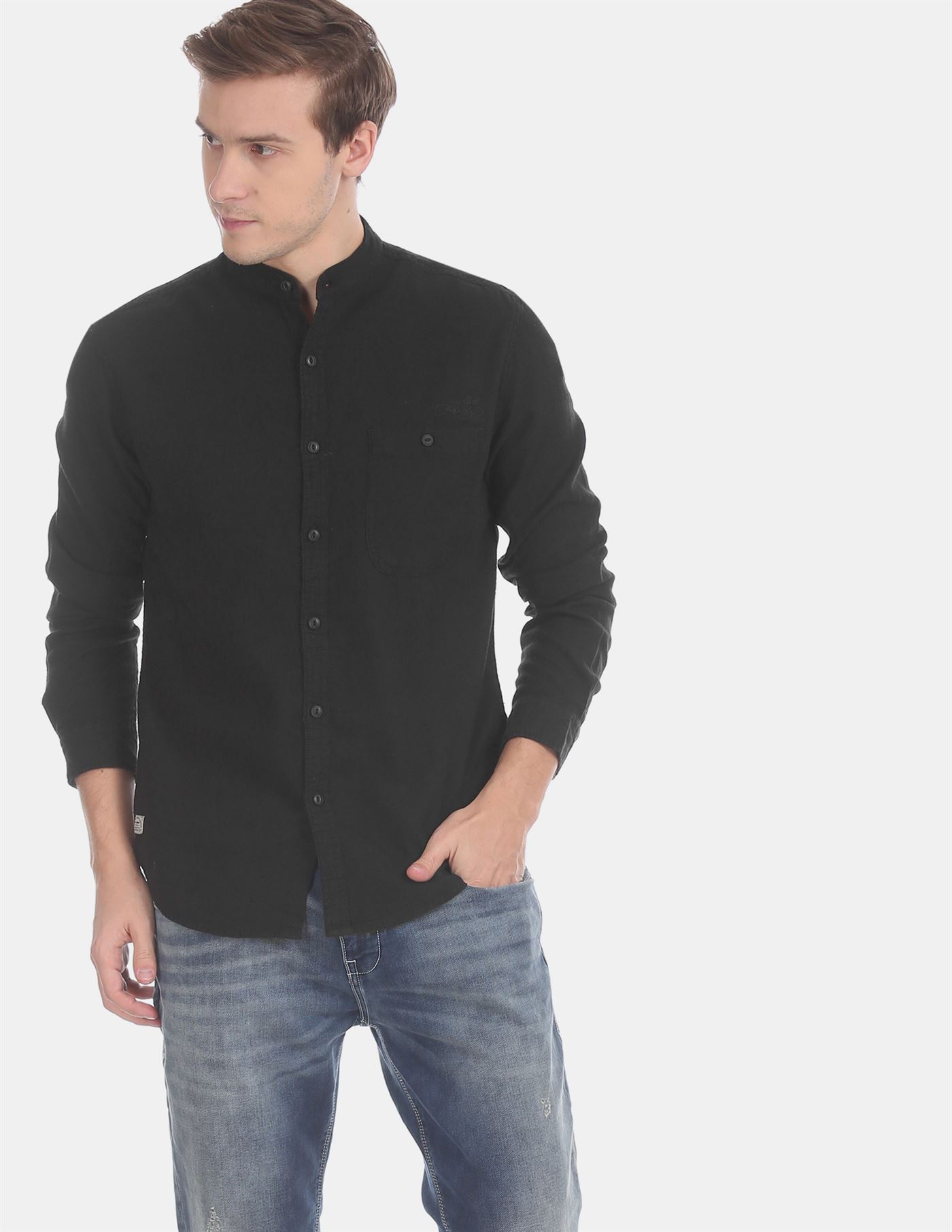 Ed Hardy Men Casual Wear Black Shirt